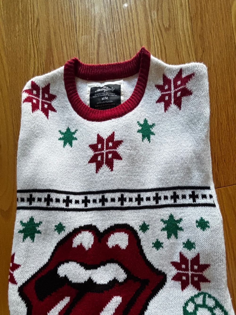 Retro Rocker Rolling Stones "Ugly" Christmas Sweater
